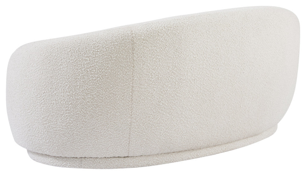 Hyde Boucle Fabric Upholstered, Cream, Loveseat