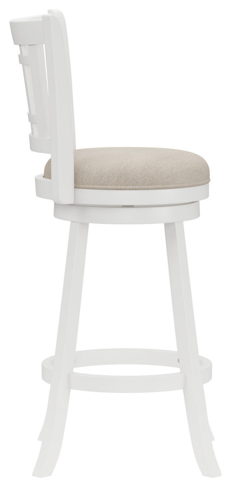 Fairfox Wood Swivel Stool, White, Barstool