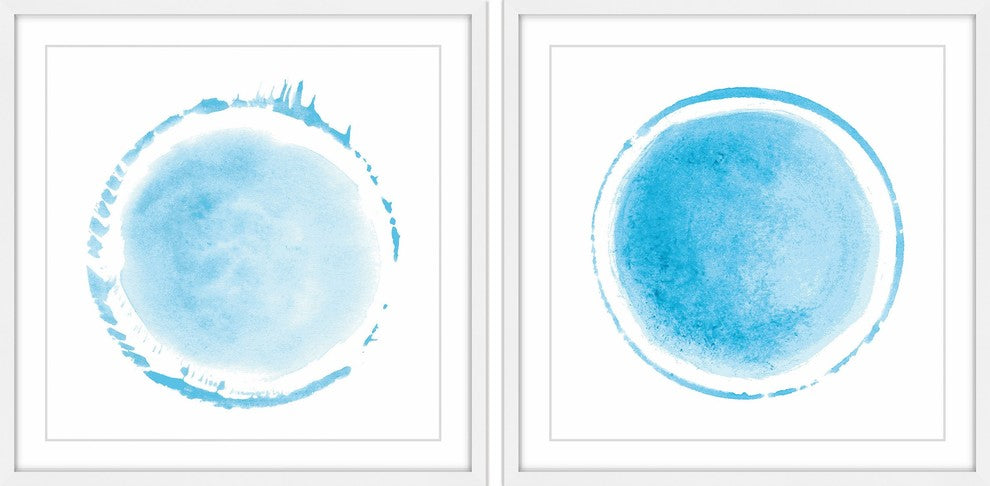 Light Blue Coronas Diptych, 64x32