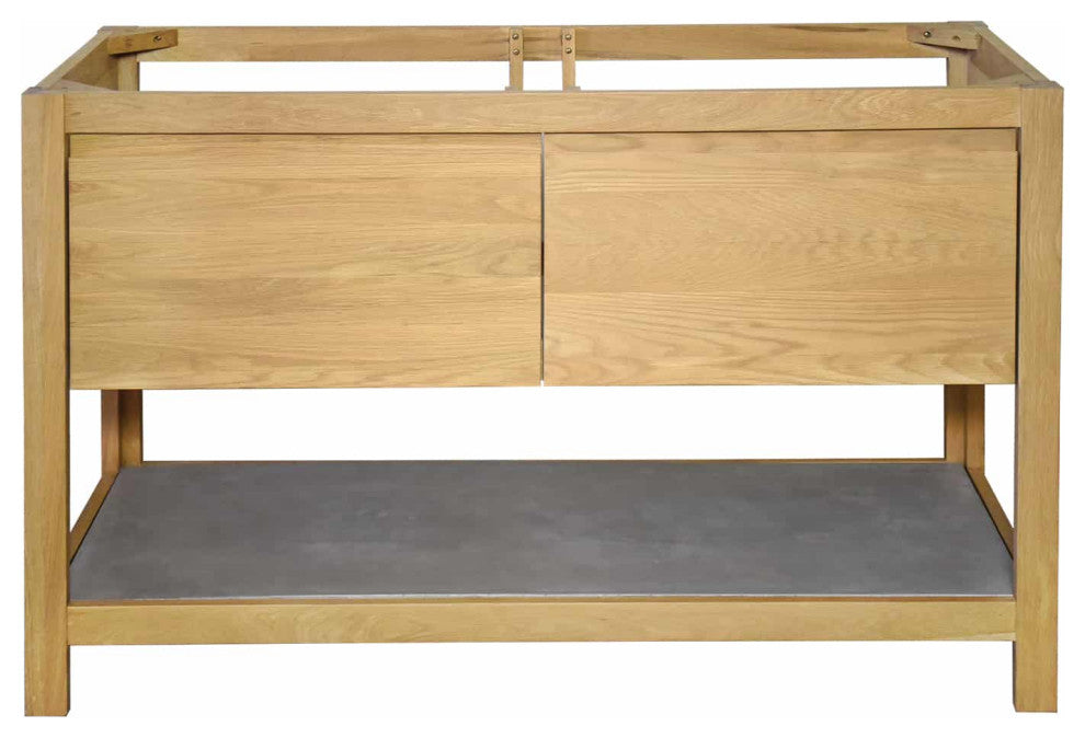 Solace Vanity with Ash Concrete Shelf, Base Only, Sunrise, 48"