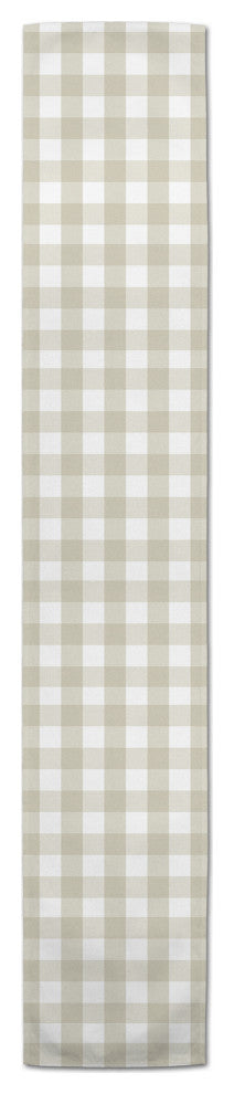 Tan Buffalo Check 16x72 Cotton Twill Runner