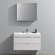 Fresca Valencia 40" Glossy White Wall Hung Bathroom Vanity, Medicine Cabinet