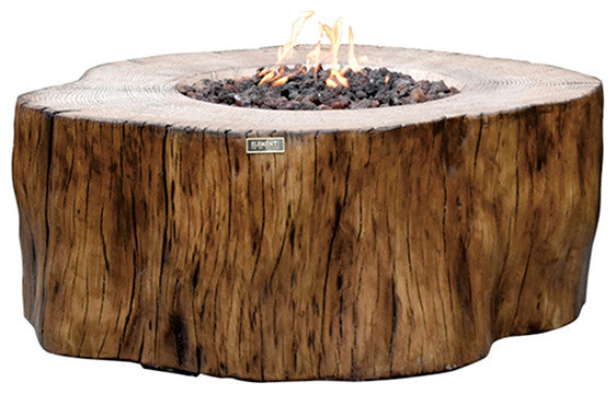 Manchester Redwood Concrete Natural Gas Fire Table by Elementi Fire