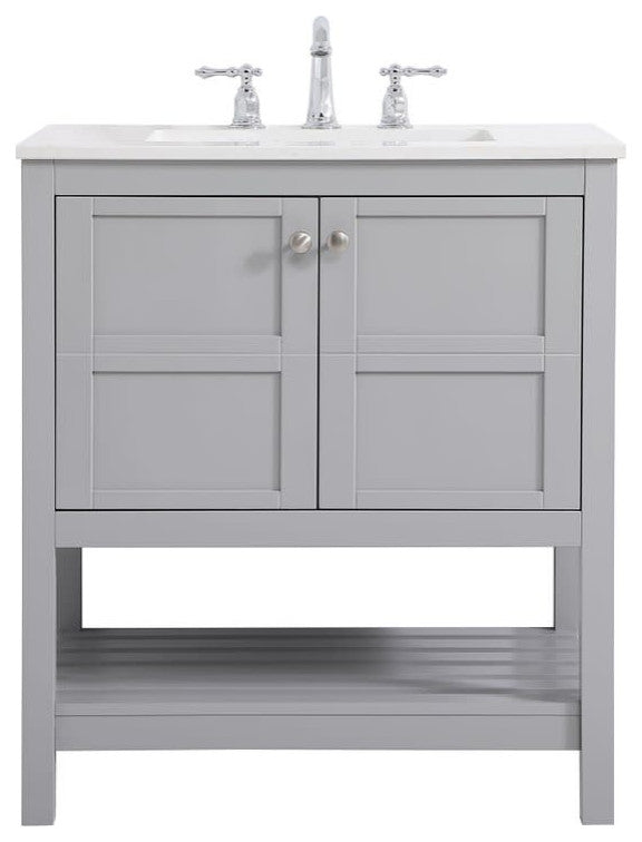 Elegant Lighting VF16430 Theo 30" - Grey