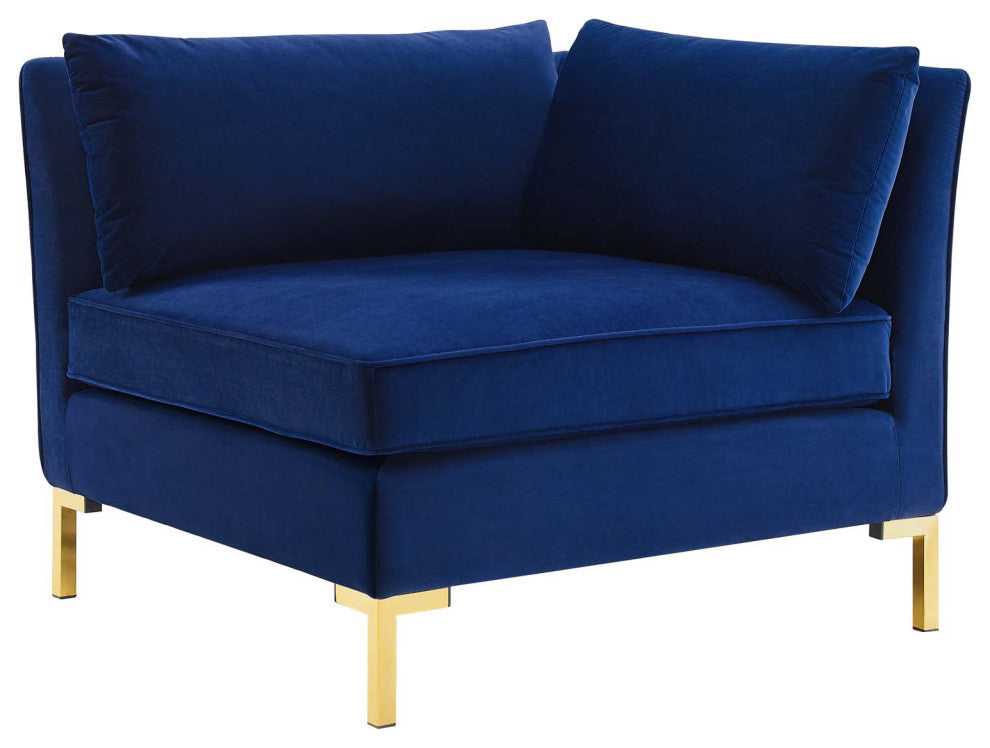 Ardent 6-Piece Performance Velvet Sectional Sofa - Navy