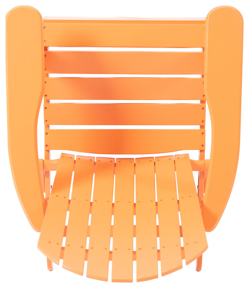 Cartagena Outdoor Acacia Wood Adirondack Chair, Tangerine