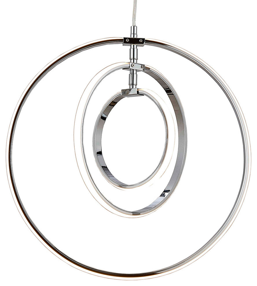 3-Light LED Pendant Light in Chrome Finish