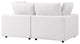 Modular Lounge Loveseat Deep Sofa, White, Modern, Outdoor Patio Hospitality