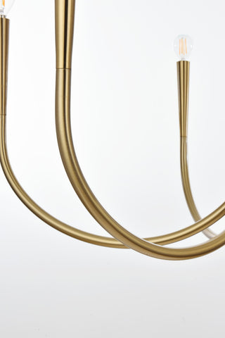 Elegant Lighting LD722D36 Layne 6 Light 36"W Taper Candle Style - Chrome