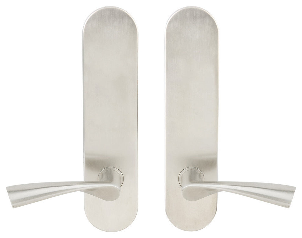 Breeze Lever, Tubular Passage, Satin Stainless Steel, 2-3/4" Backset
