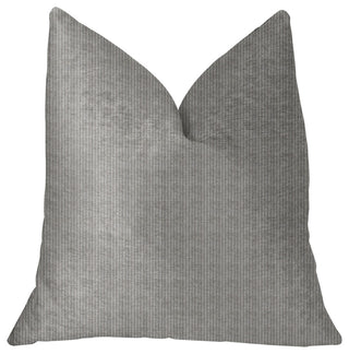 Fremont Gray and Silver Luxury Throw Pillow, 18"x18"