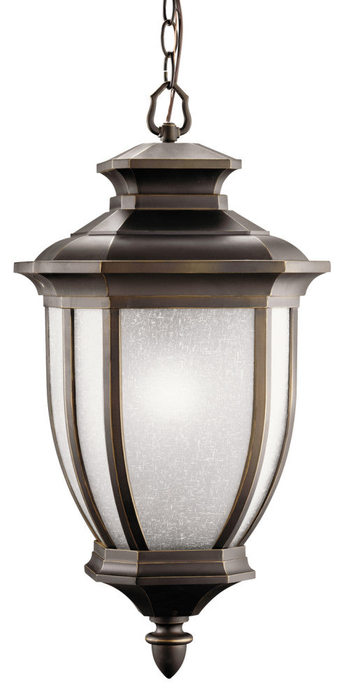 Kichler 9843RZ One Light Outdoor Pendant, Rubbed Bronze Finish