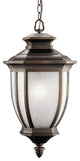 Kichler 9843RZ One Light Outdoor Pendant, Rubbed Bronze Finish