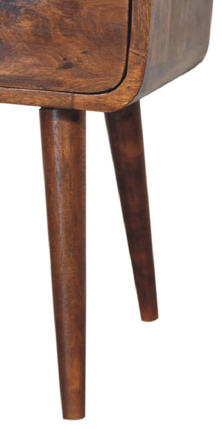 Mini Chestnut Curve Open Nightstand