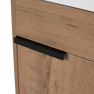 18 inch Plywood Freestanding Bathroom Vanity Set with Integrated Ceramic Sink