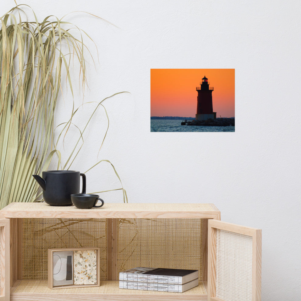 Sunset at Henlopen State Park 3 Landscape Photo Unframed Wall Art Print, 12" X 16"