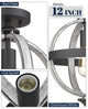 Rust Industrial Flush Mount Ceiling Light Fixture, Globe