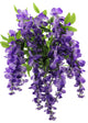 15 Stems Wisteria Long Hanging Bush Flowers, Lavender