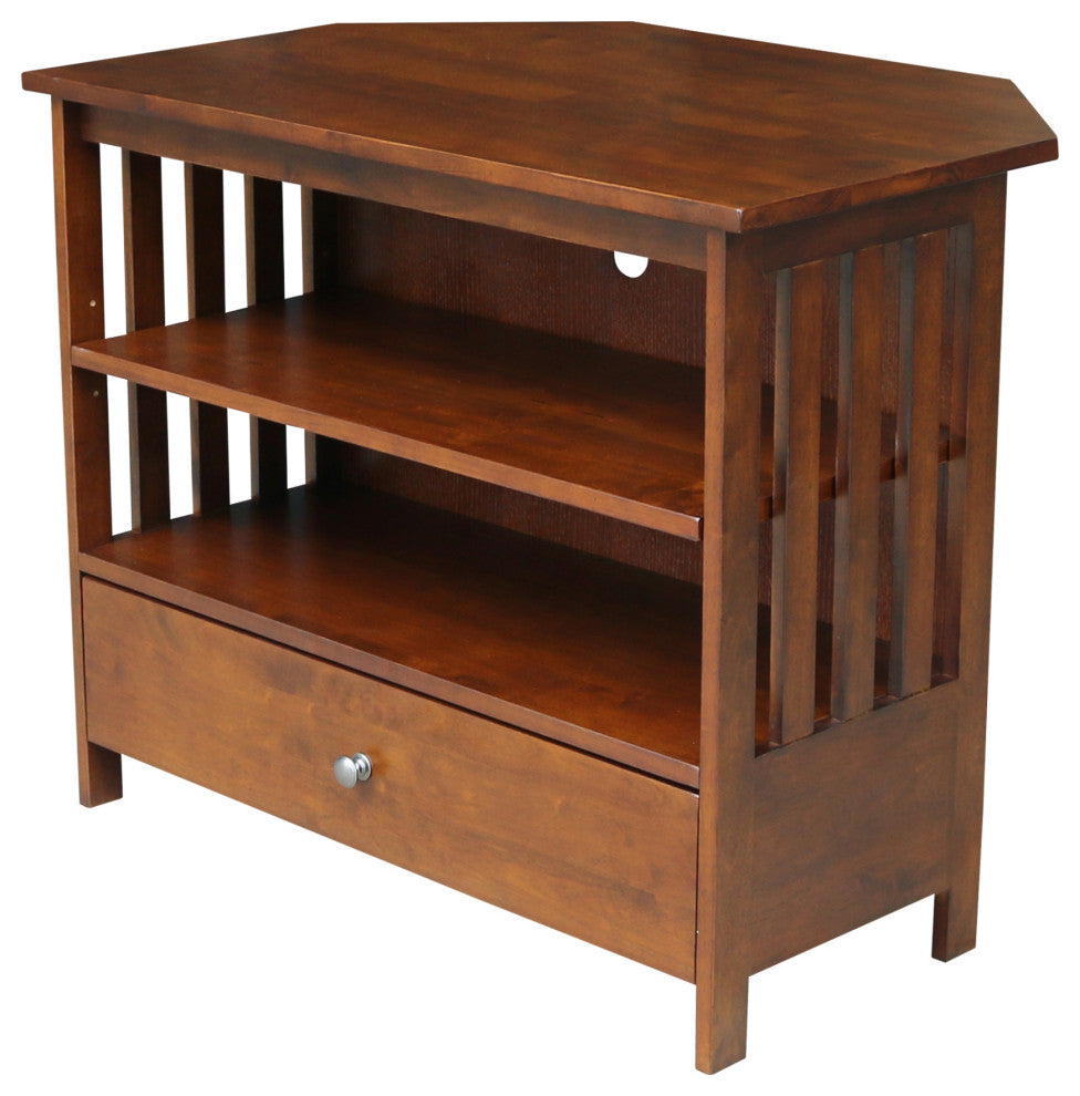 Mission Corner Entertainment / TV Stand, Espresso