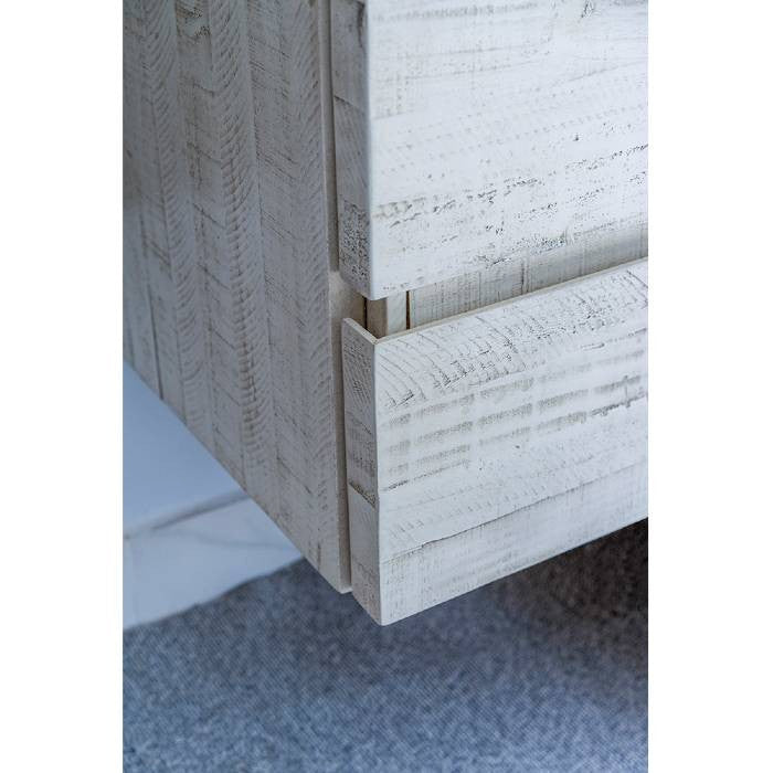 Fresca Formosa Modern 35" Rustic White Wall Hung Bathroom Cabinet