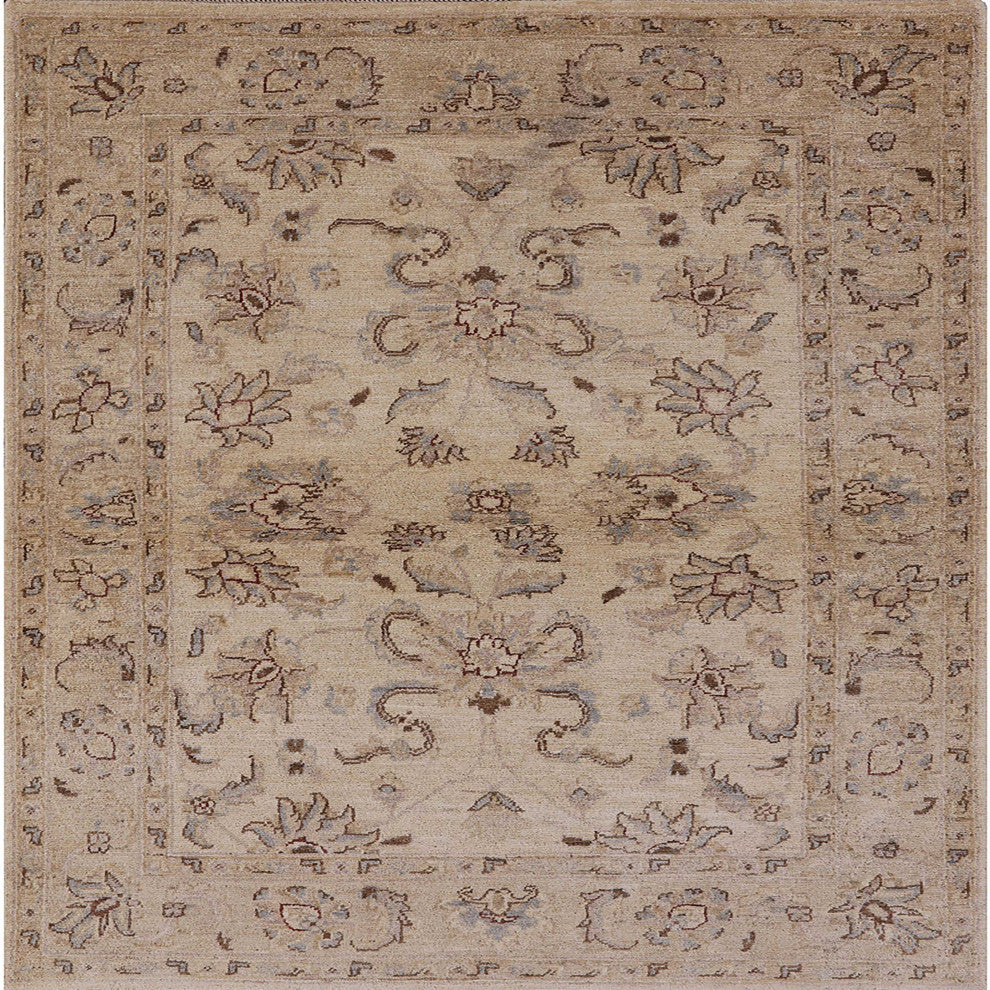Ahgly Company Indoor Square Mid-Century Modern Area Rugs, 7' Square