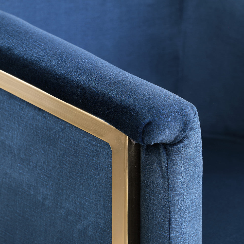 Tierra Velvet Upholstered Dining Chair, Navy