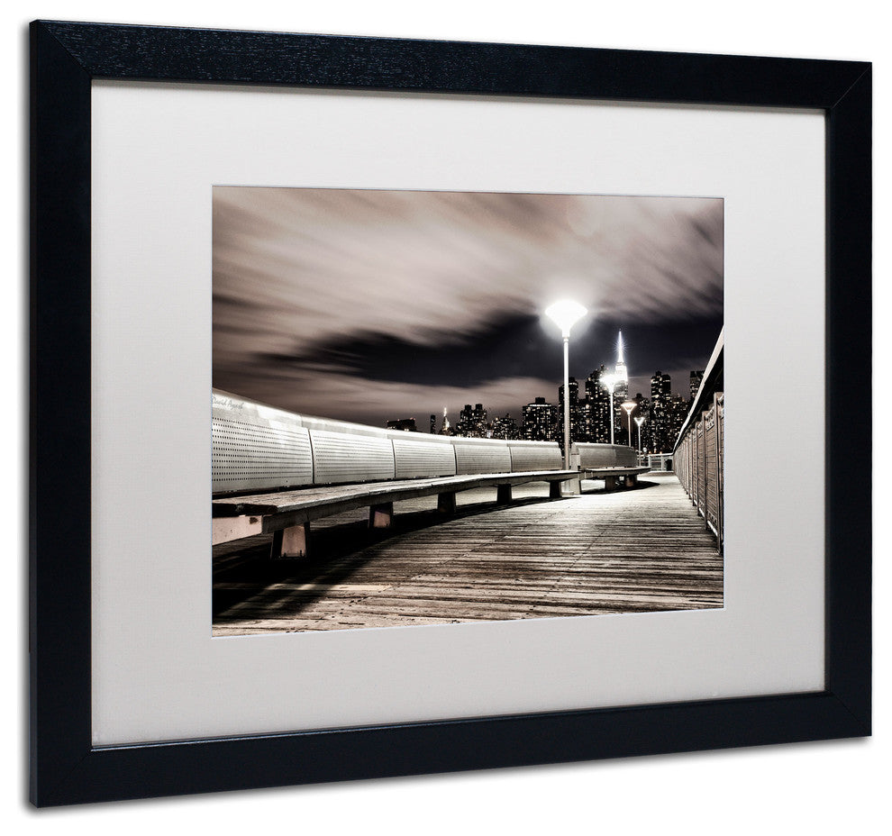 'NYC' Matted Framed Canvas Art by David Ayash