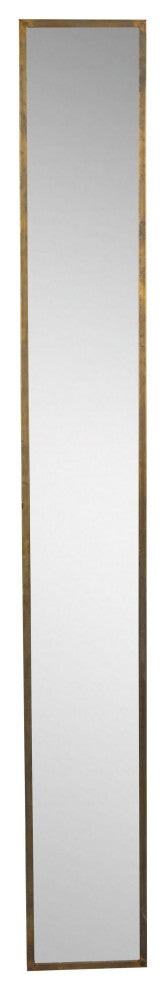 Rustic 60" Tall Thin Decorative Metal Frame Accent Wall Mirror 8in Slim Narrow