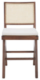 Safavieh Couture Colette Rattan Counter Stool, Walnut/Natural