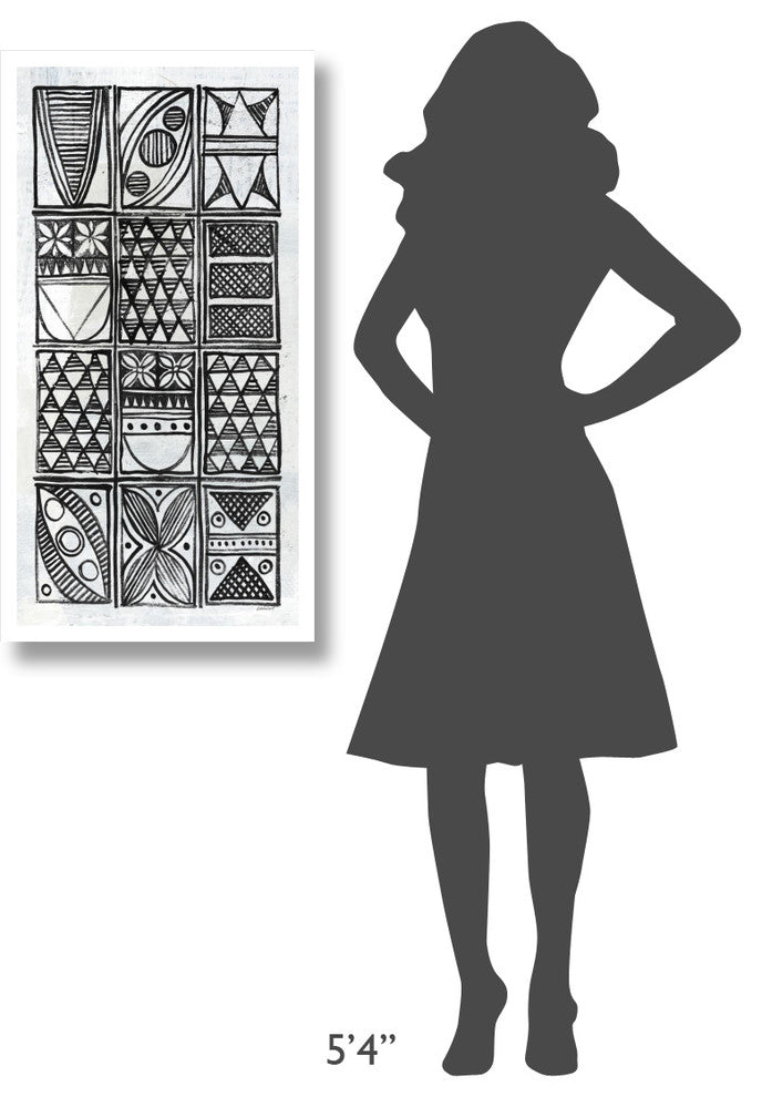 "Patterns of the Amazon IV BW" Digital Paper Print by Kathrine Lovell, 20"x38"