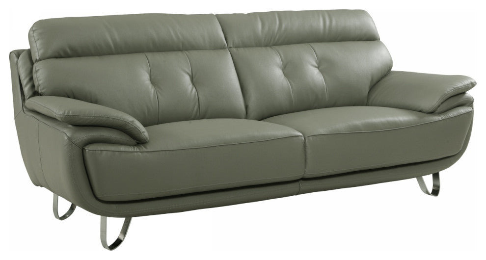 37" Fascinating Grey Leather Sofa