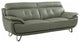 37" Fascinating Grey Leather Sofa