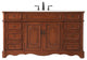Elegant VF30460TK 60"Double Bathroom Vanity, Teak