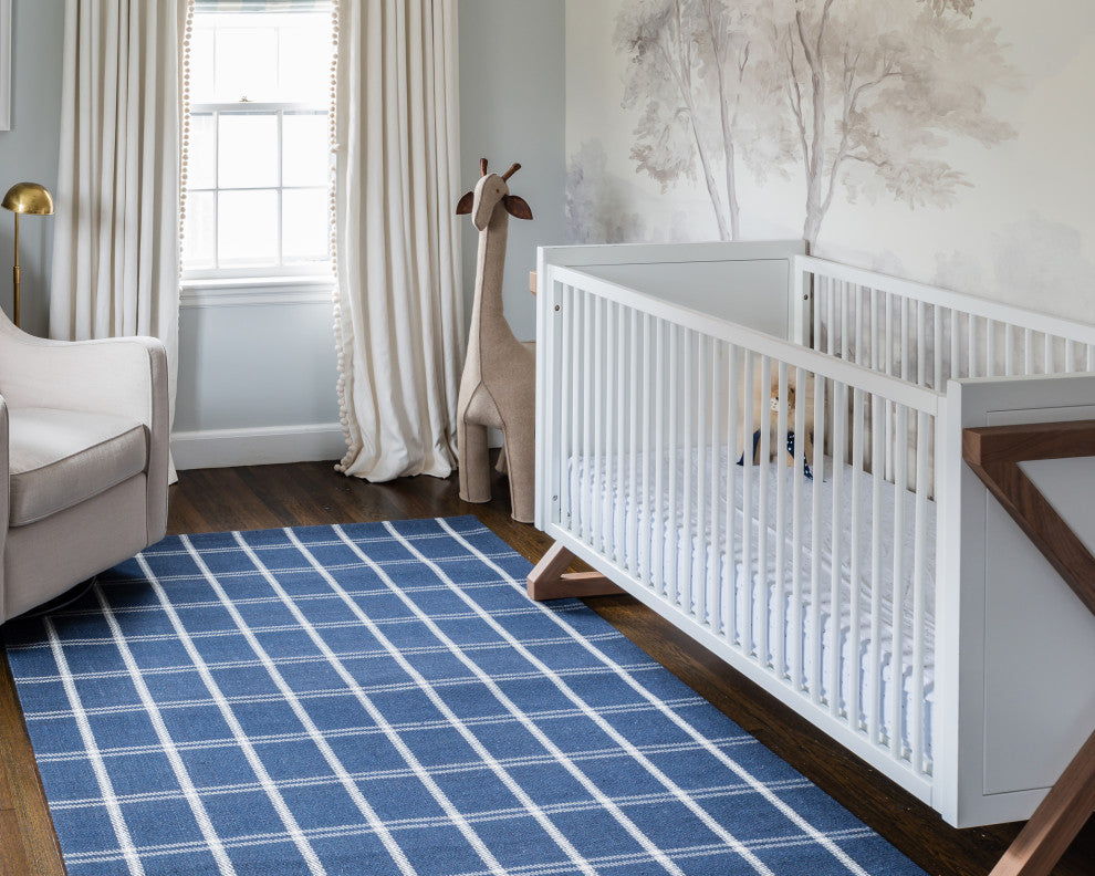 Erin Gates by Momeni Marlborough Dover Hand Woven Wool Area Rug, Navy, 2'x3'