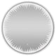 36" Flame, LED Lighted Round Mirror With Dimmer, Defogger, Touch Control.