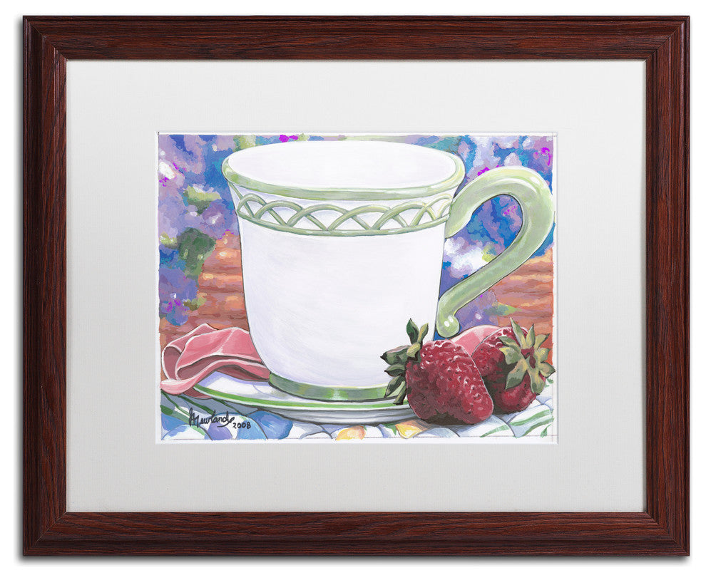 Jenny Newland 'Tea Party Bear 2' Matted Framed Art, 20x16