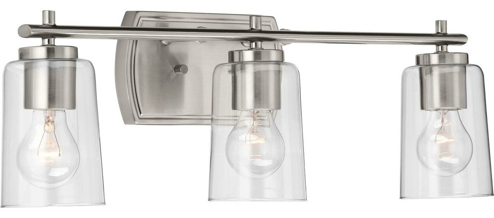 Adley Collection 3-Light Bath and Vanity, Brushed Nickel