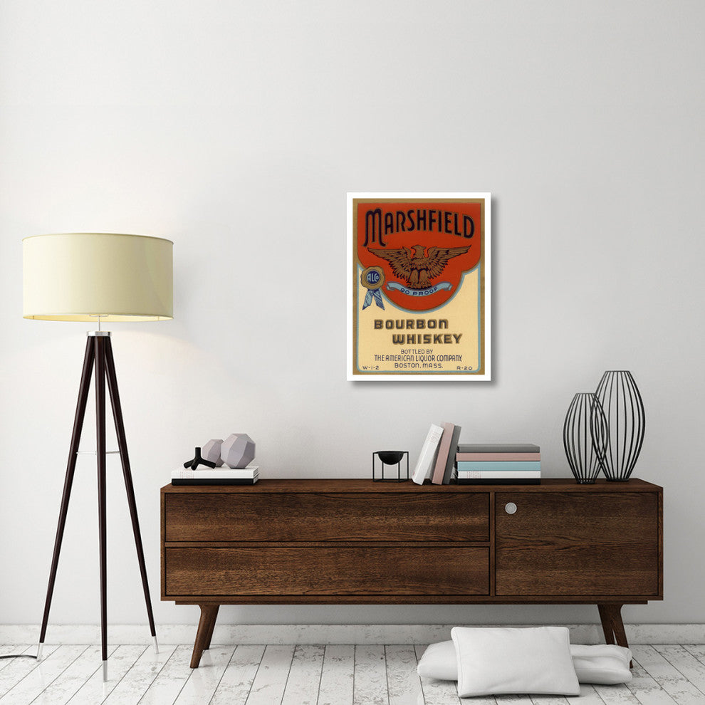 "Marshfield Bourbon Whiskey" Print by Vintage Booze Labels, 25"x32"