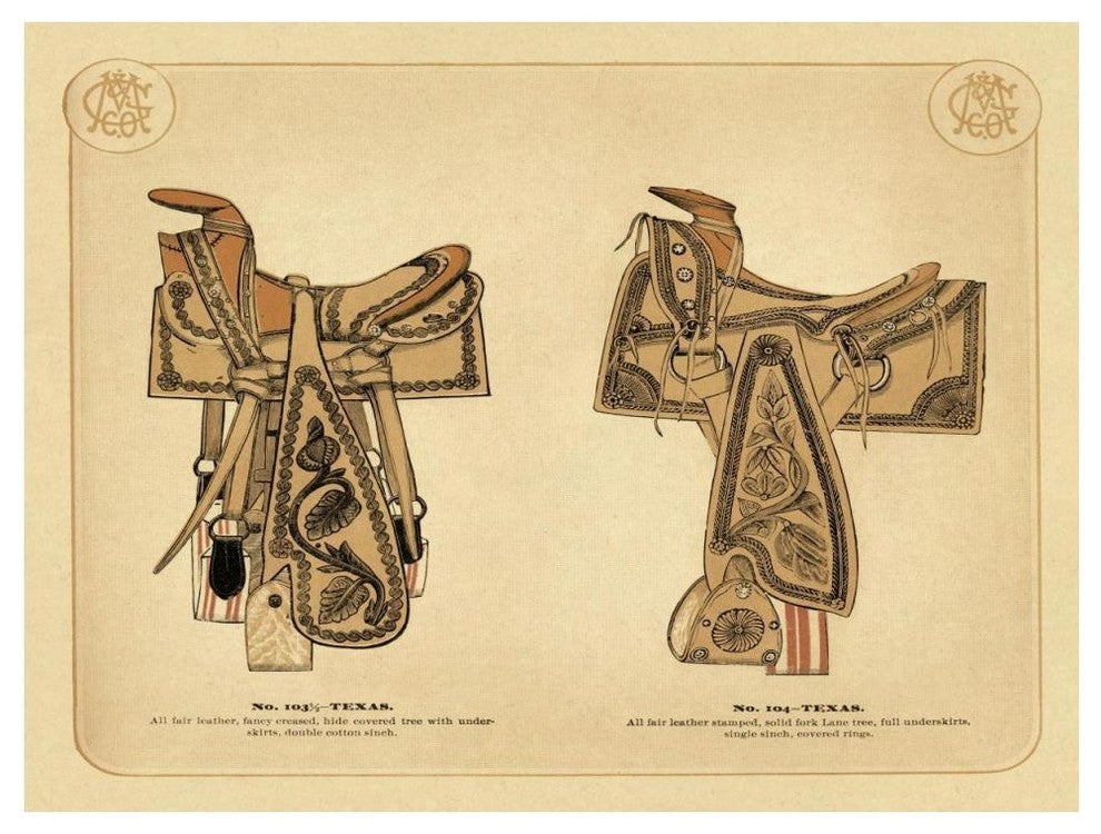 "Saddles and Tack: Texas Saddles" Digital Paper Print, 50"x38"