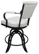 Miami Counter 26" or 30" Metal Bar Stool - A Base, White Vinyl - Black, 26"