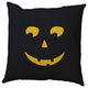 Halloween Jack-O-Lantern Right Accent Pillow, Black, 26"x26"