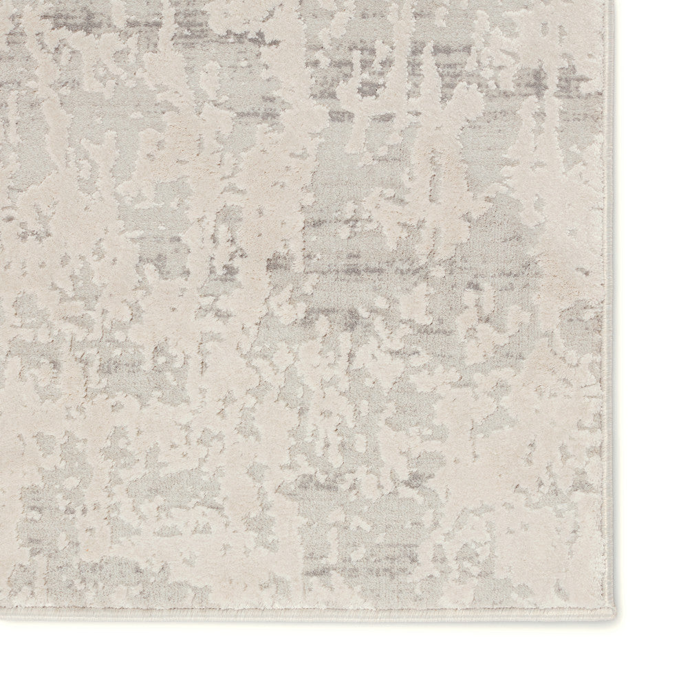 Jaipur Living Arvo Abstract Silver/White Area Rug, 5'3"x7'6"