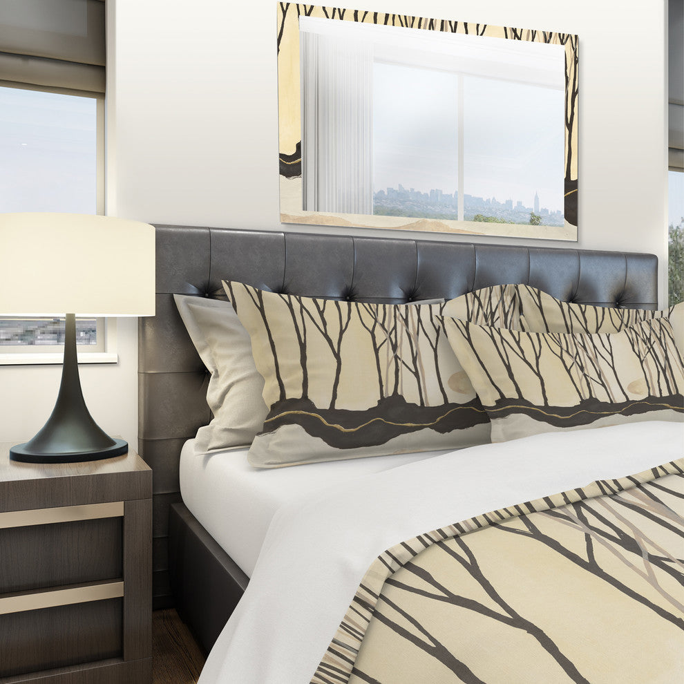 Geometric Forest Geometric Duvet Cover Set, Twin
