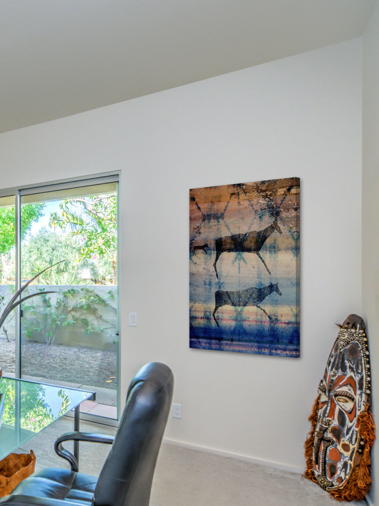 "Herd Drawing" Print on Canvas, 30"x45"