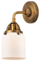Small Bell Sconce, Brushed Brass, Matte White