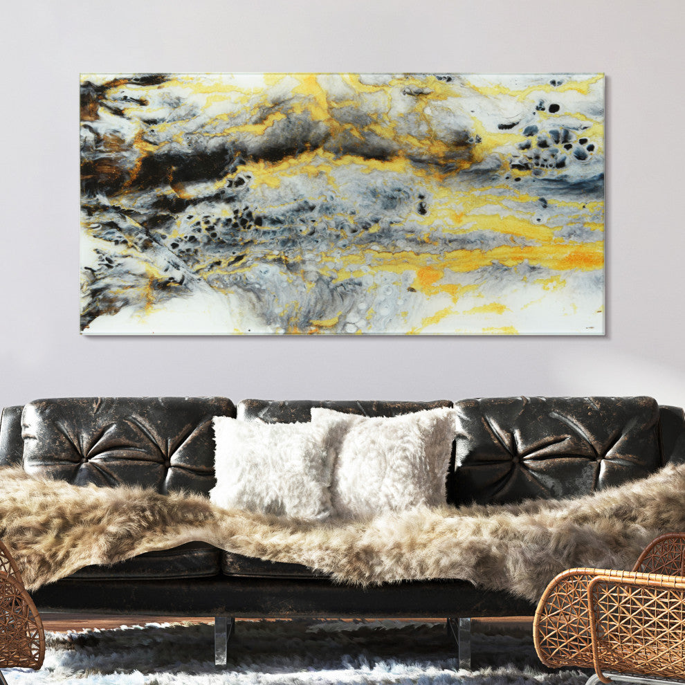 "Granite" Frameless Free Floatingtempered Glass Wall Art, B