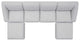 Sectional Sofa Set, Fabric, Gray, Modern, Living Lounge Hotel Hospitality