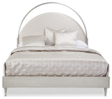 Eclipse Eastern King Upholstered Bed with LED Lights - Moonlight Gray