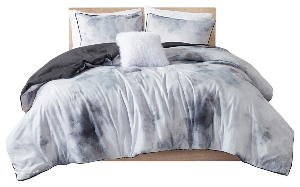 Intelligent Design Watercolor Tie Dye Printed Duvet Cover Set