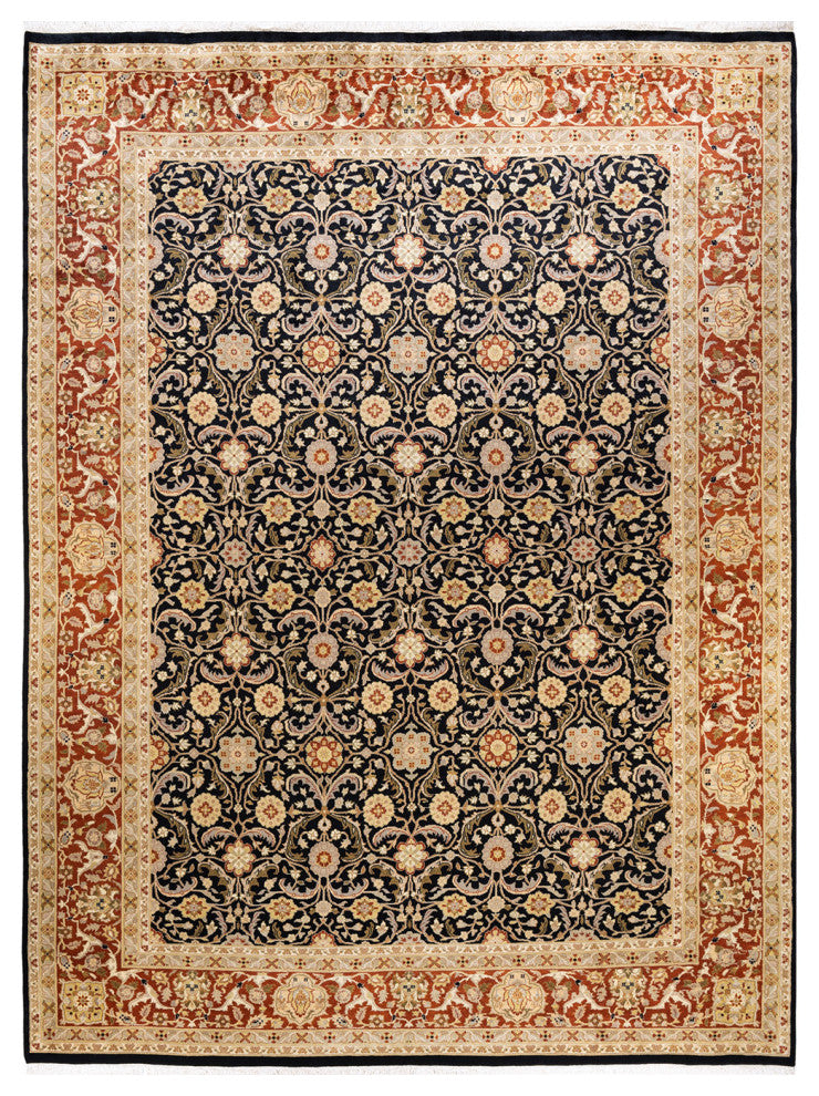 Mogul, One-of-a-Kind Hand-Knotted Area Rug Black, 9'2"x12'2"